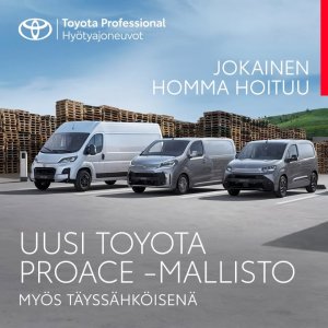 Uudistunut, entistäkin laajempi Toyota Proace -mallisto ratkaisee kaikki kuljetustarpeesi